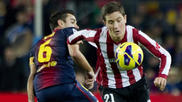 Ander Herrera, en un partido contra el FC Barcelona. EFE