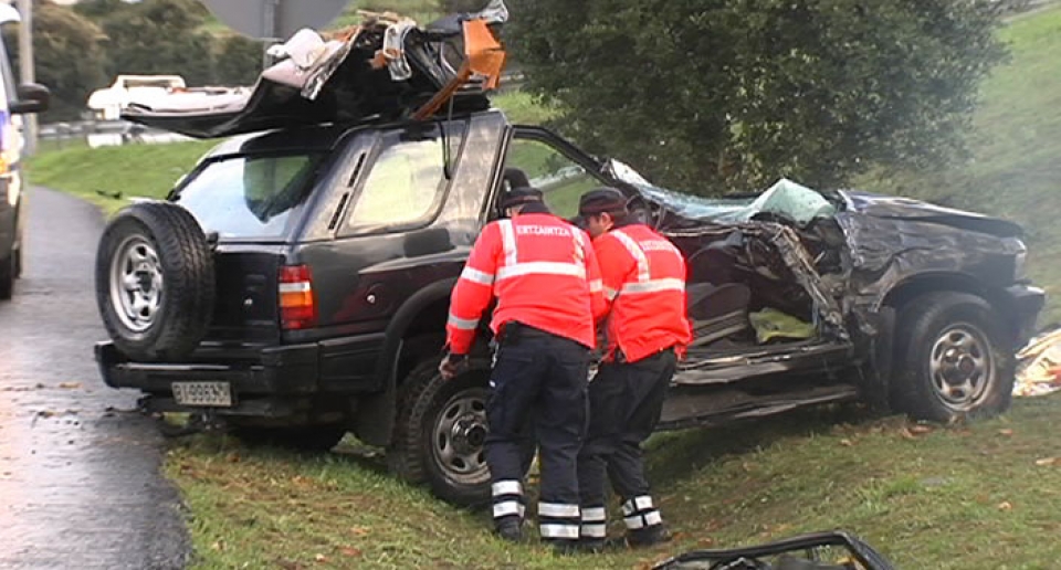 Accidente en la A-8, a la altura de Muskiz