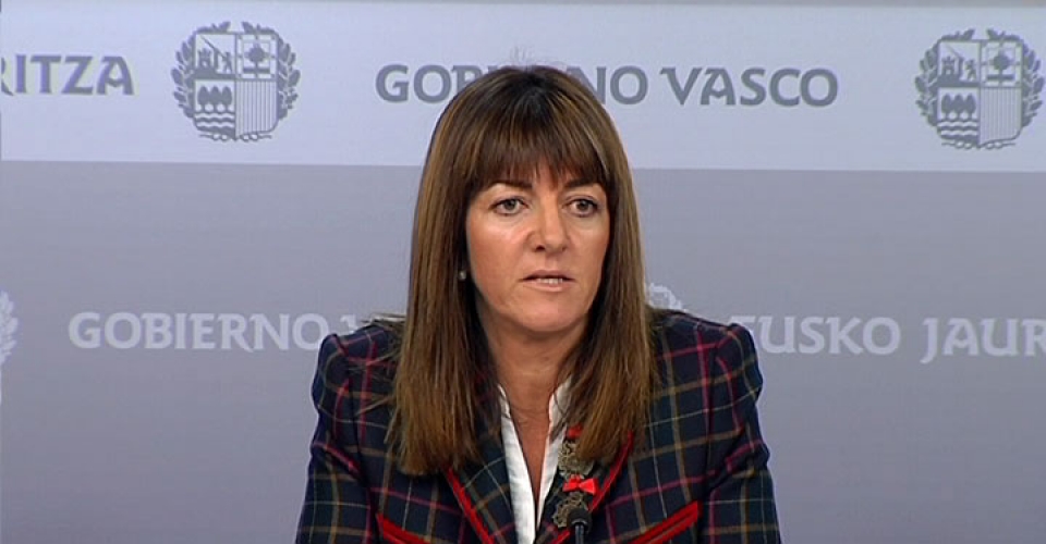 Idoia Mendia, portavoz del Gobierno Vasco en funciones