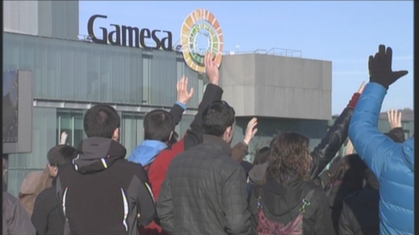 Protesta de los trabajadores de Gamesa. Imagen de archivo: EiTB