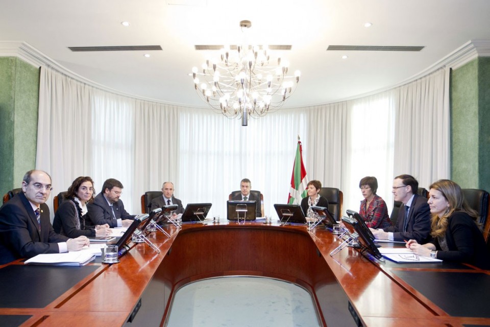 Primera reunión del Consejo del Gobierno Vasco.