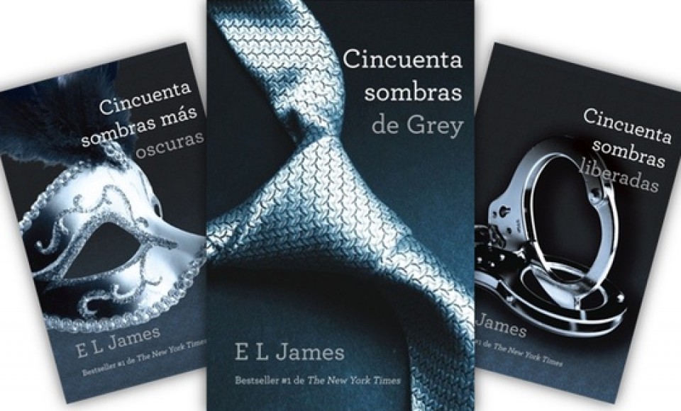 Imagen de los libros de la trilogía erótica '50 sombras de Grey'.