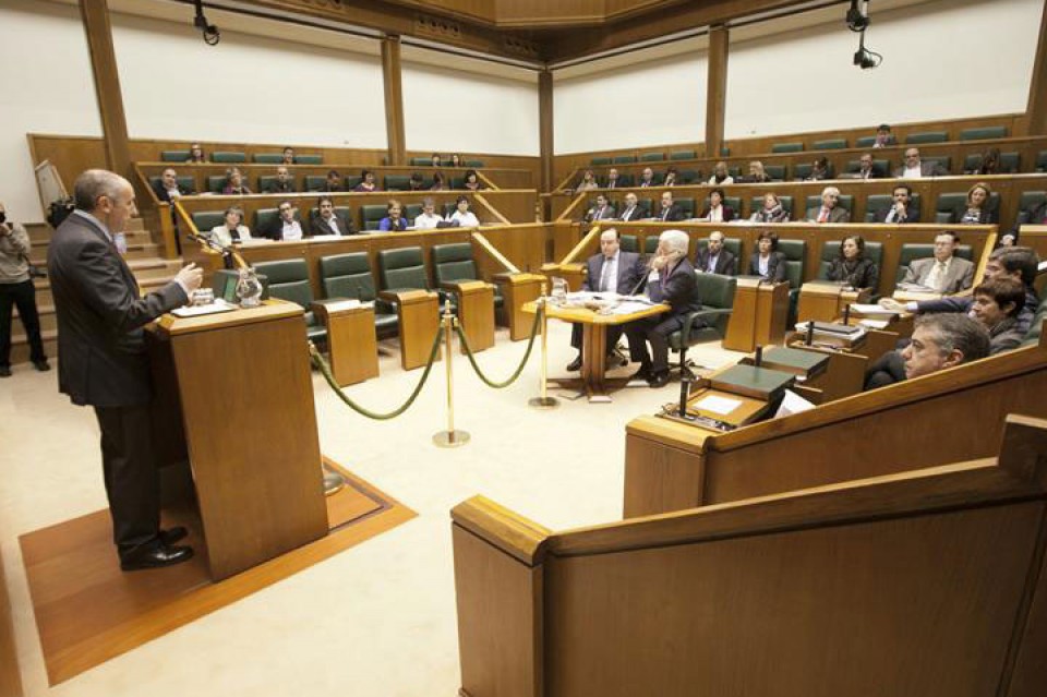 El Parlamento Vasco, en una sesión anterior. EFE