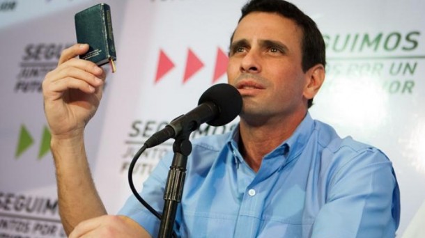 Henrique Capriles, Venezuelako oposizioko burua. Argazkia: EFE