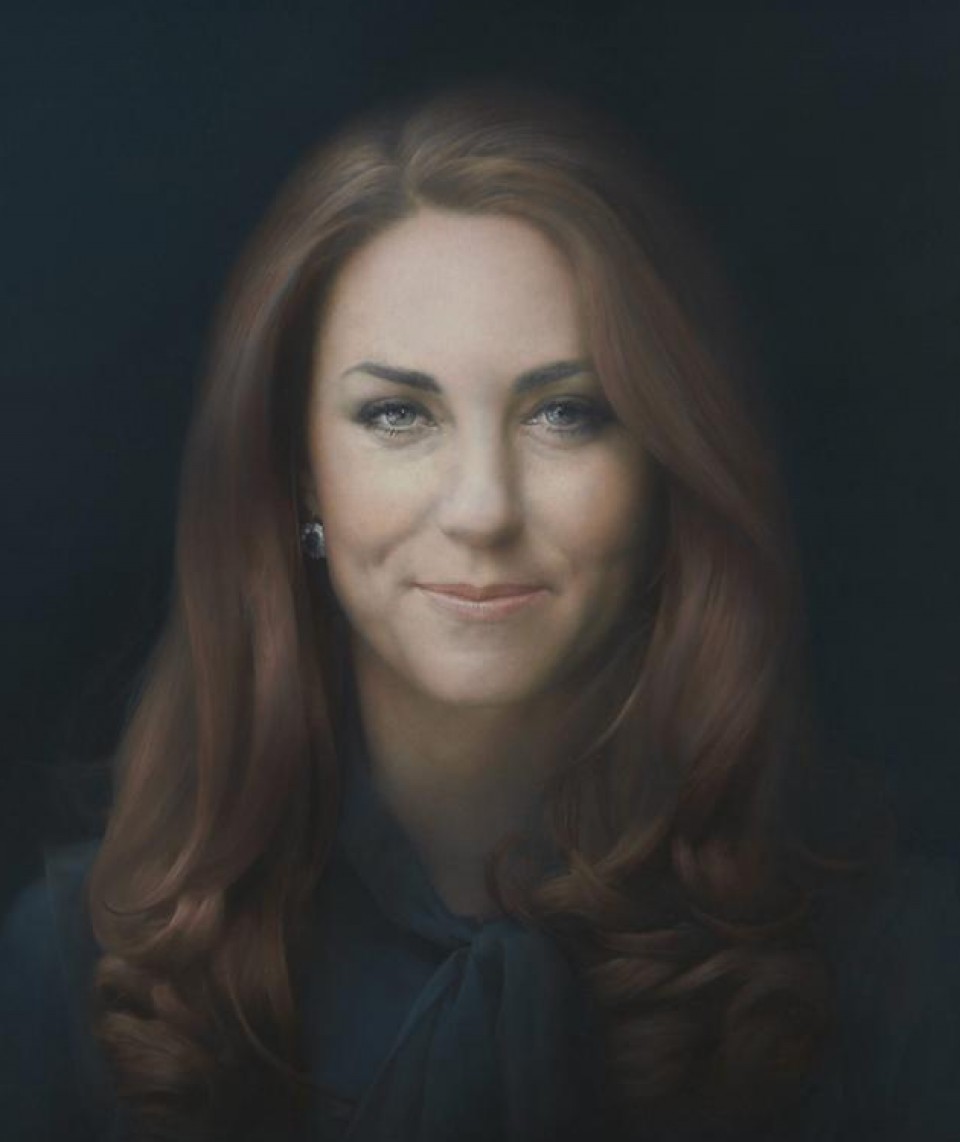 El retrato oficial de Kate Middleton, duquesa de Cambridge. Foto: EFE