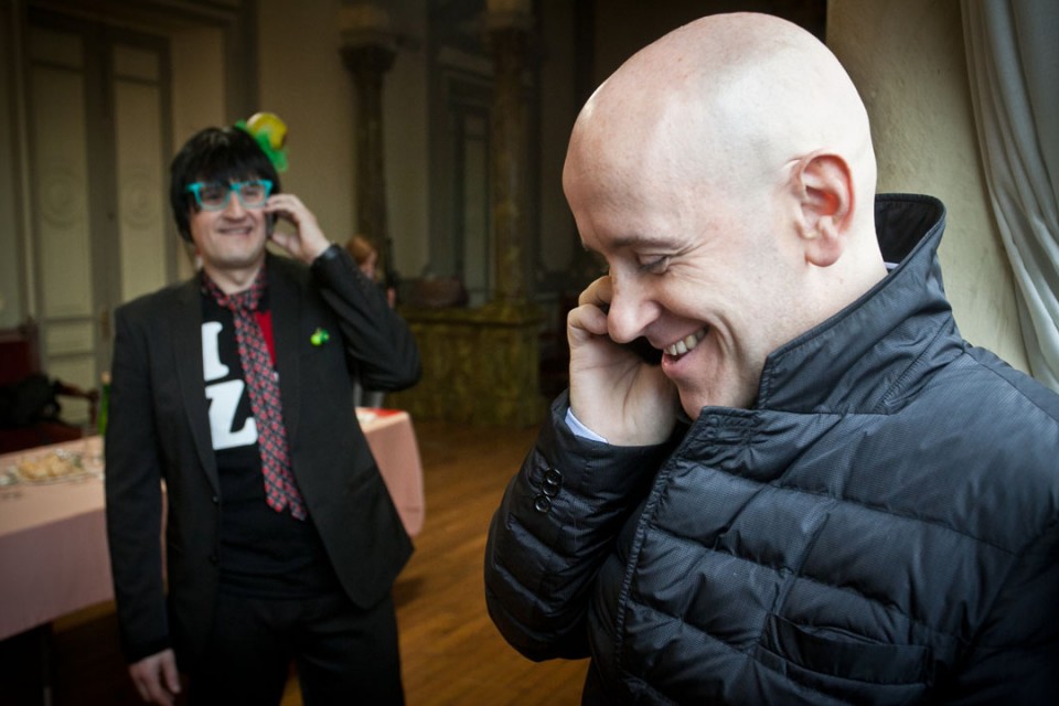 Joseina Etxeberria y Jon Gotzon, en el Ayuntamiento de Hernani. Foto: EITB