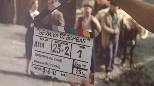 'Gernika bajo las bombas' pelikularen filmaketa. Argazkia: EiTB