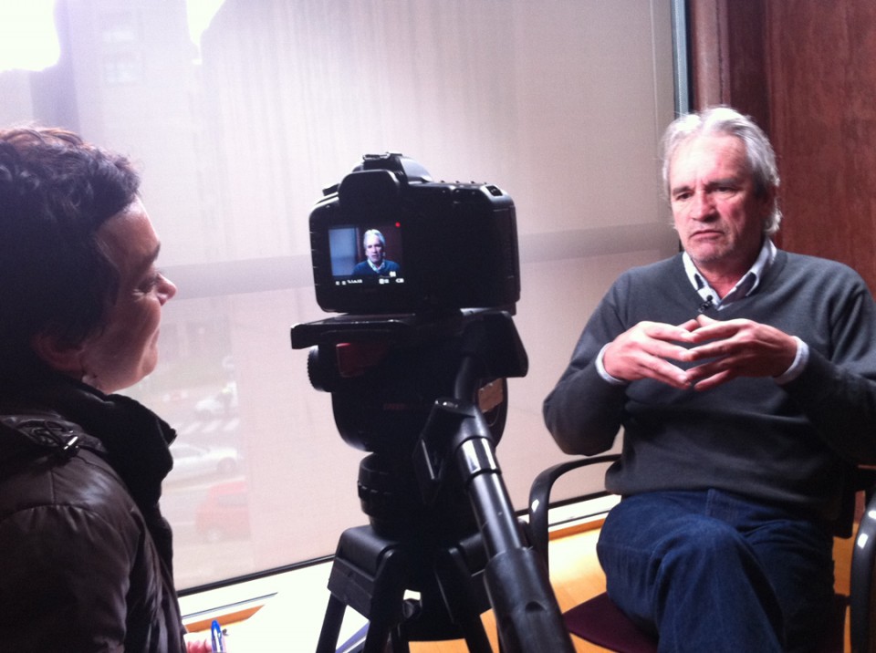 Patxi Bisquert aktoreari egindako elkarrizketaren argazkia