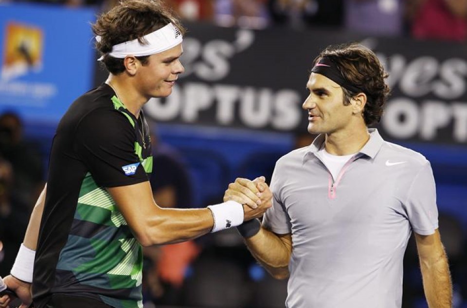 Federer y Raoinic. Foto: EFE