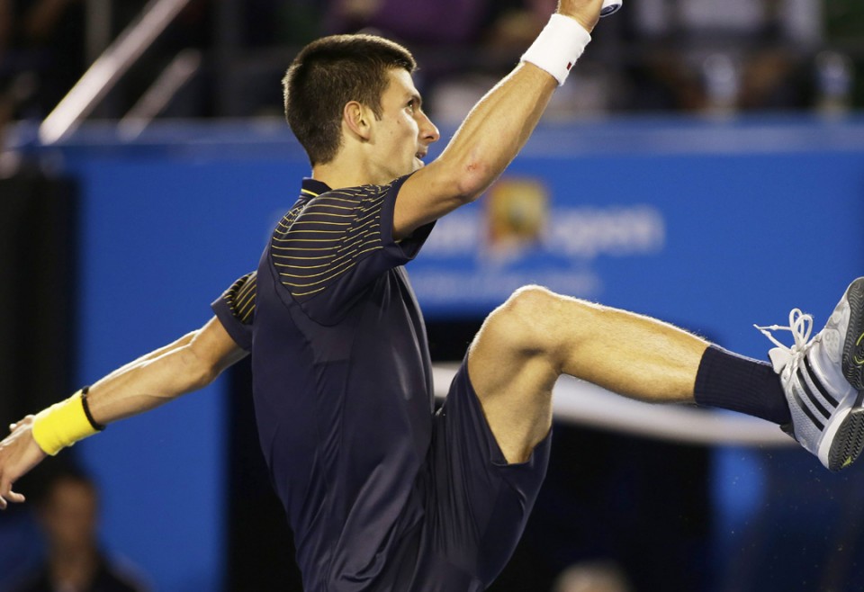 Novak Djokovic en la final. Foto: EFE.