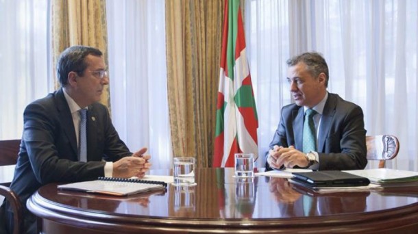 Bilbao, durante la reunión de ayer con Urkullu.