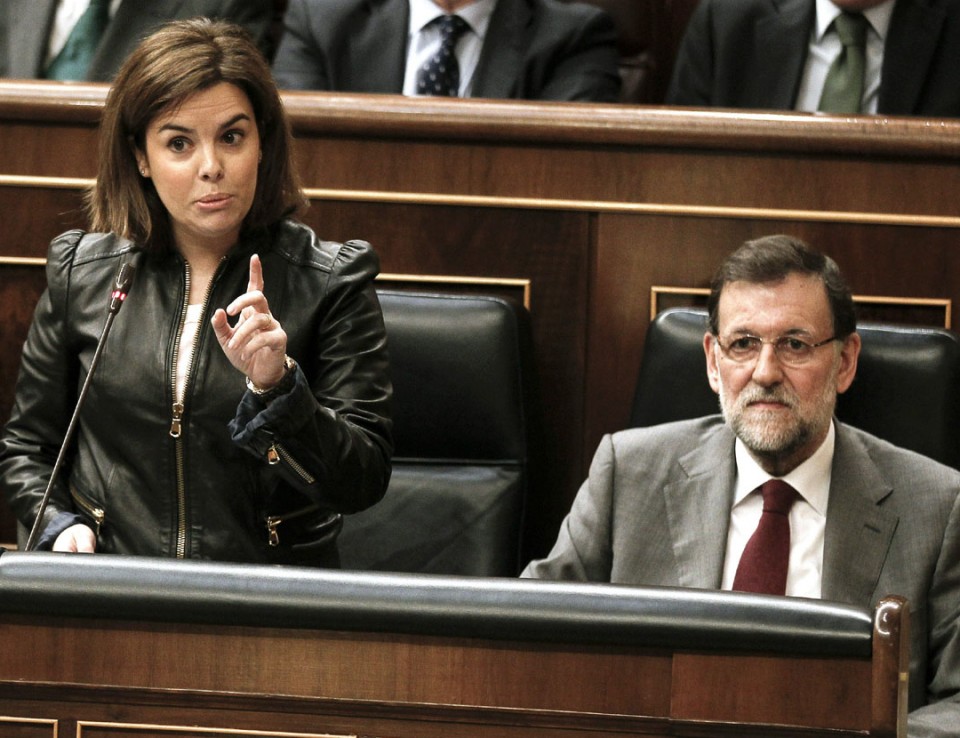La vicepresidenta del Gobierno español, Soraya Sáenz de Santamaría.