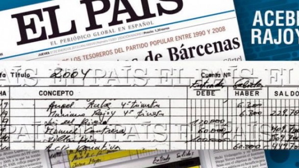 El Pais published images of excerpts of handwritten accounts maintained by PP treasurers