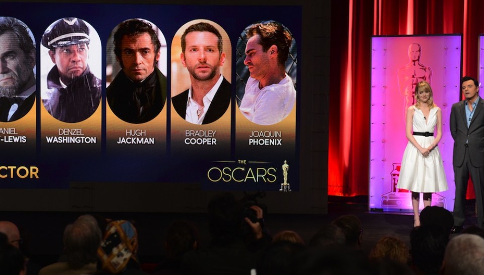 Gizonezko Onenaren Oscarrera hautagaiak, izendapenen aurkezpenean. Argazkia: YouTube