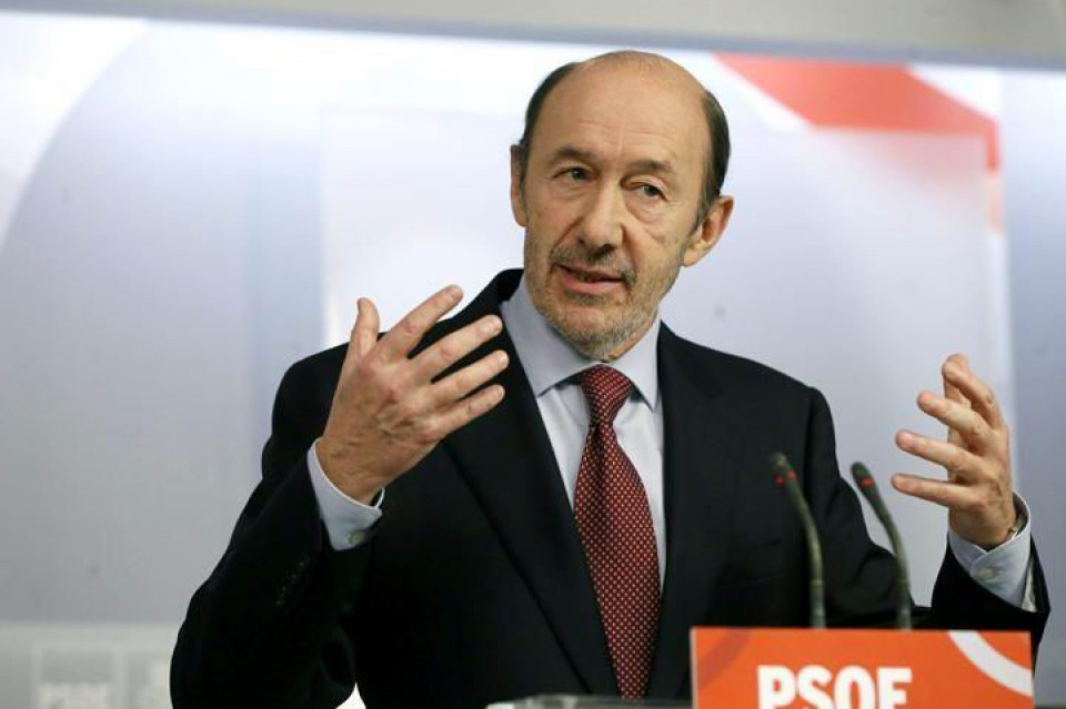 El secretario general del PSOE, Alfredo Pérez Rubalcaba. Foto: EFE