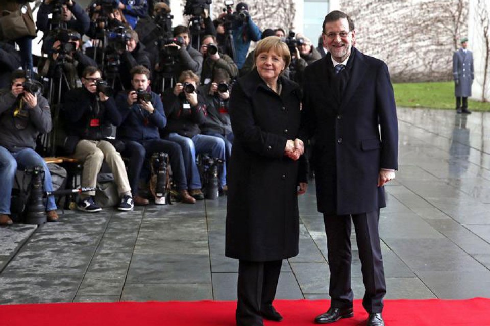 Angela Merkel eta Mariano Rajoy. EFE