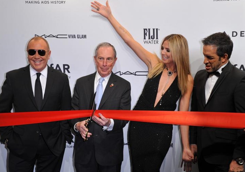 Michael Bllomerang (NYeko alkatea), Michael Kors, Kenneth Cole eta Heidi Klum. Argazkia: EFE