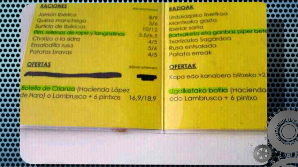 Julen Calvok menu berezi hau bidali digu