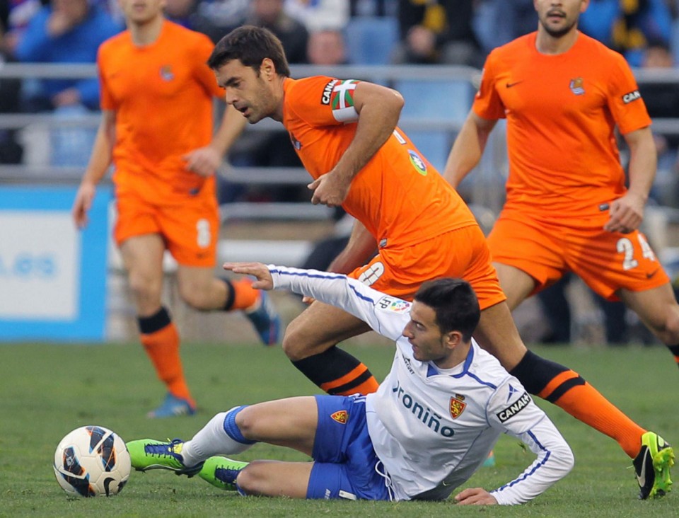 Xabi Prieto en La Romareda. Foto: EFE.