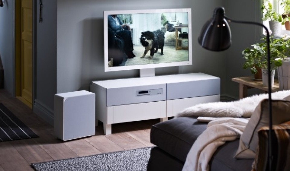 Uppleva ofrece una solución completa de televisión, sonido y  mueble. Foto: ikea.com