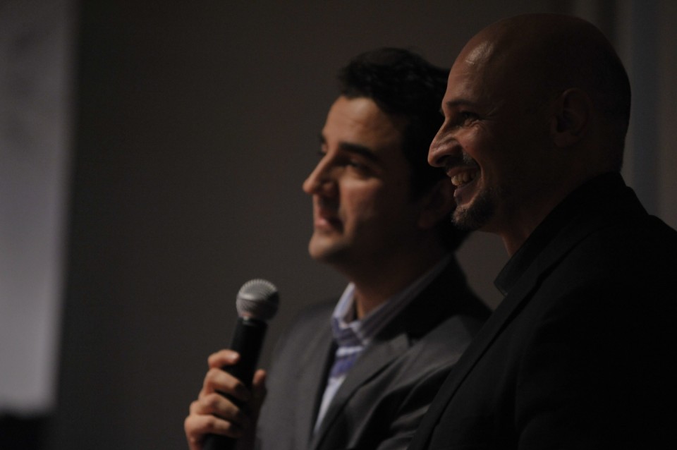 Andrés Goñi con Luis Plágaro, de Diseños Daco