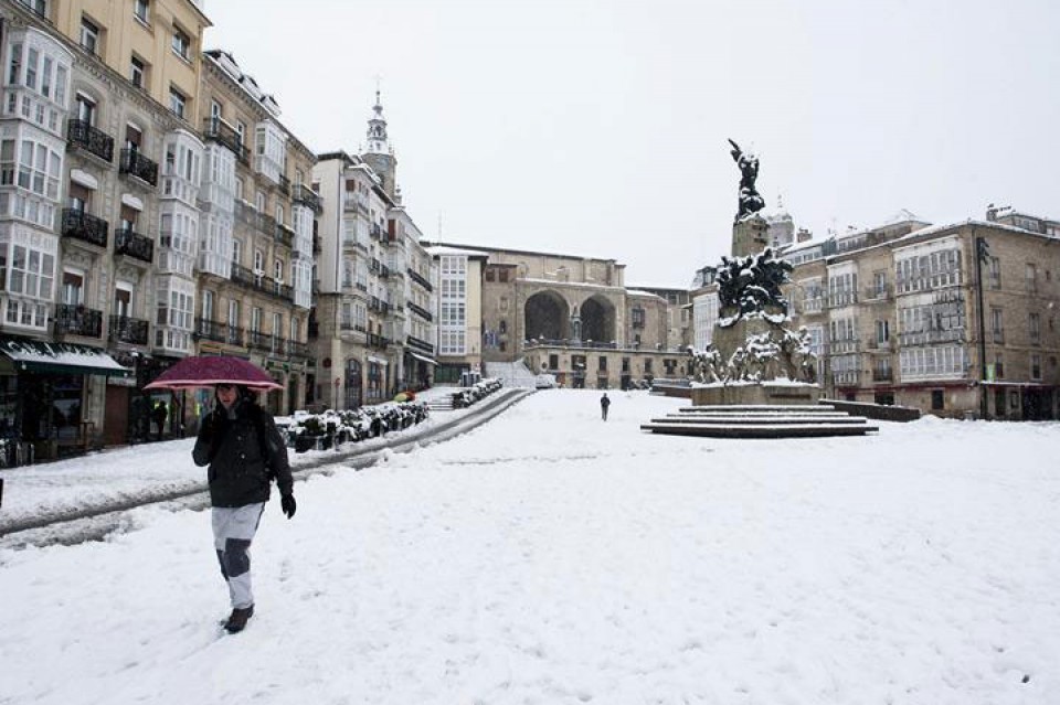 Nieve en Vitoria