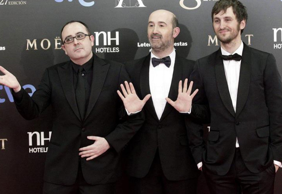 Carlos Areces, Javier Cámara y Raúl Arévalo. Foto: EFE