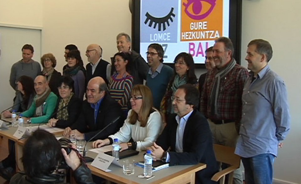 La mayoría de la comunidad educativa vasca ha firmado un manifiesto contra la Lomce. Foto: EITB