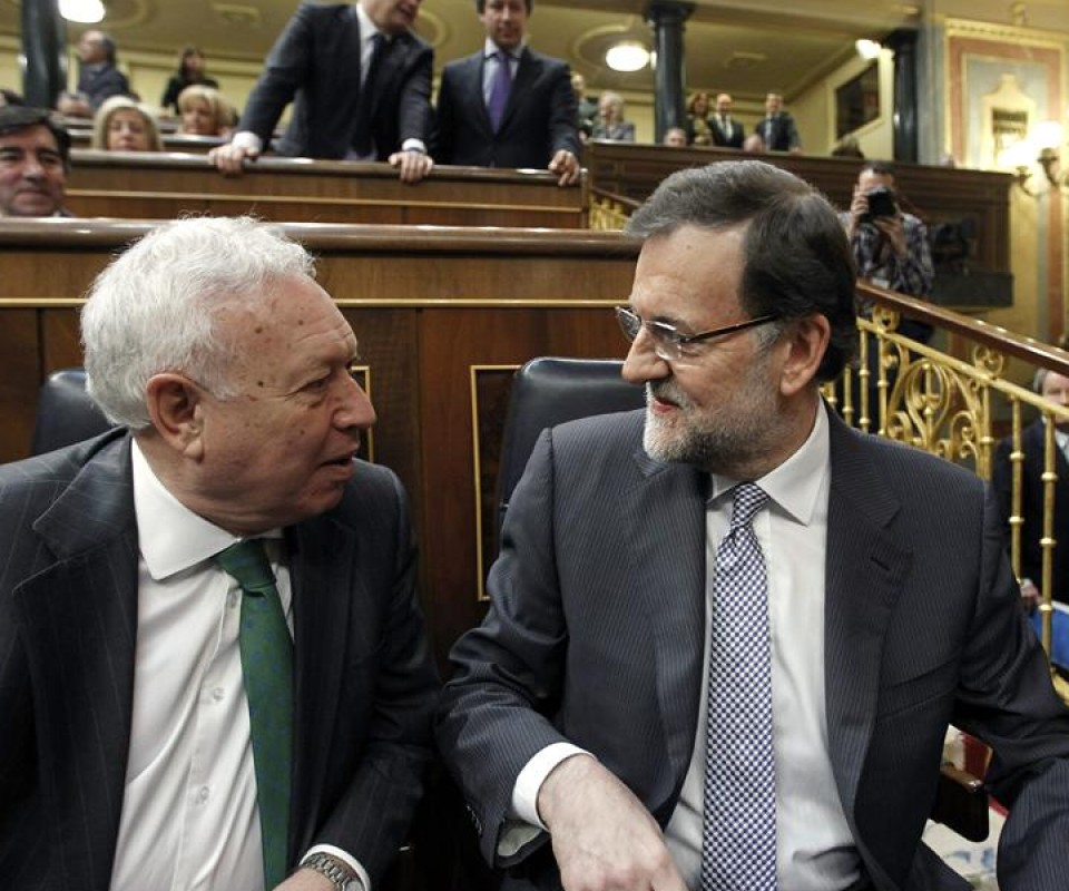 Margallo eta Rajoy kongresuan. Argazkia: EFE