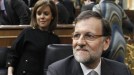 Soraya Saenz de Santamaria eta Mariano Rajoy. Argazkia: EFE title=