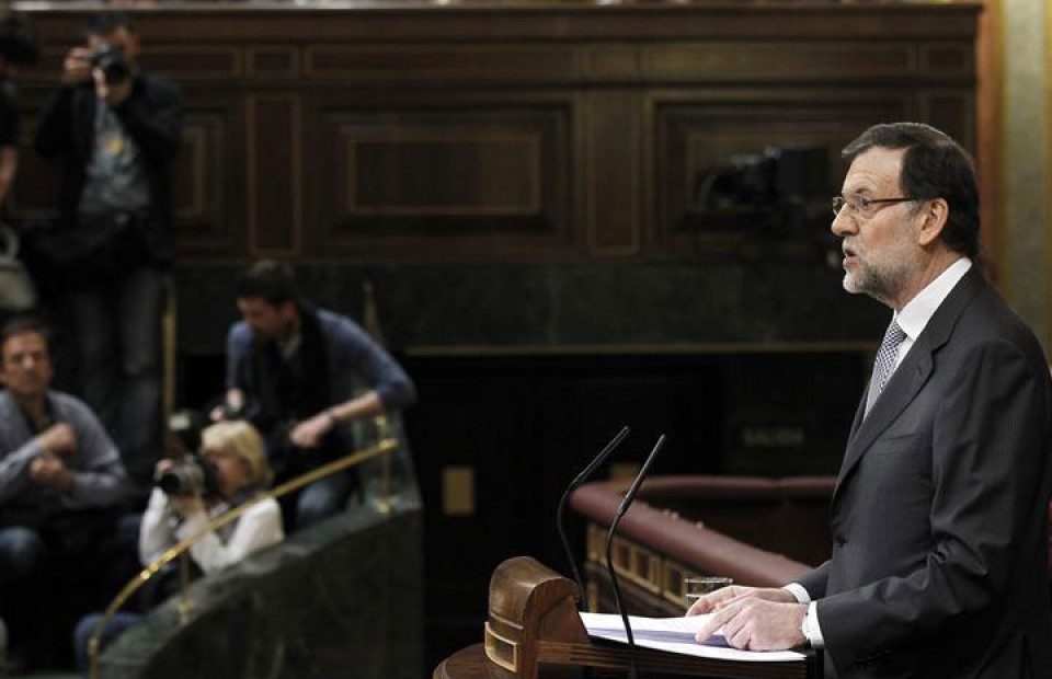 Mariano Rajoy, Estatuaren egoerari buruzko eztabaidan. Argazkia: EITB