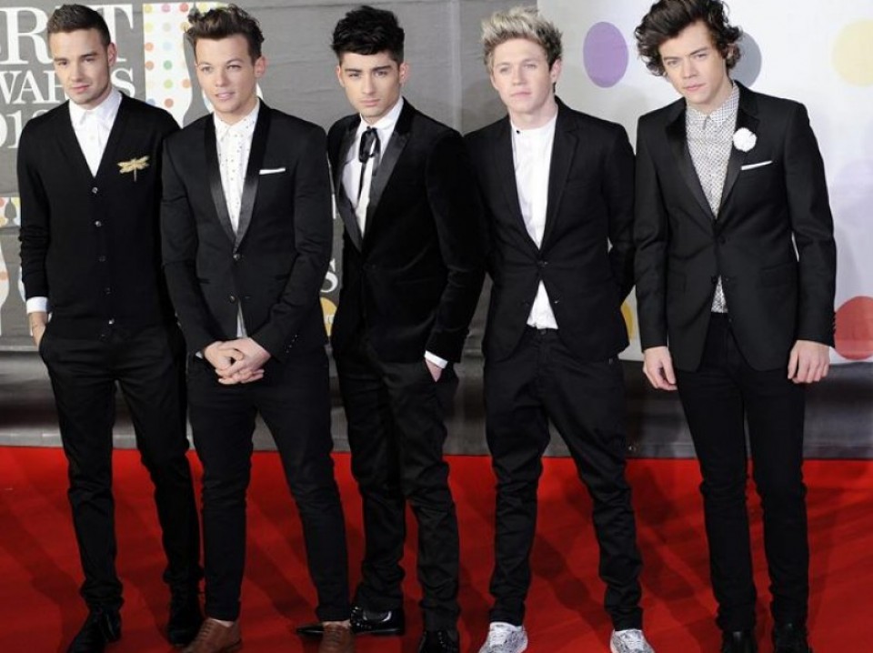 Los componentes del grupo One Directo, en los premios Brit 2013. Foto: EFE