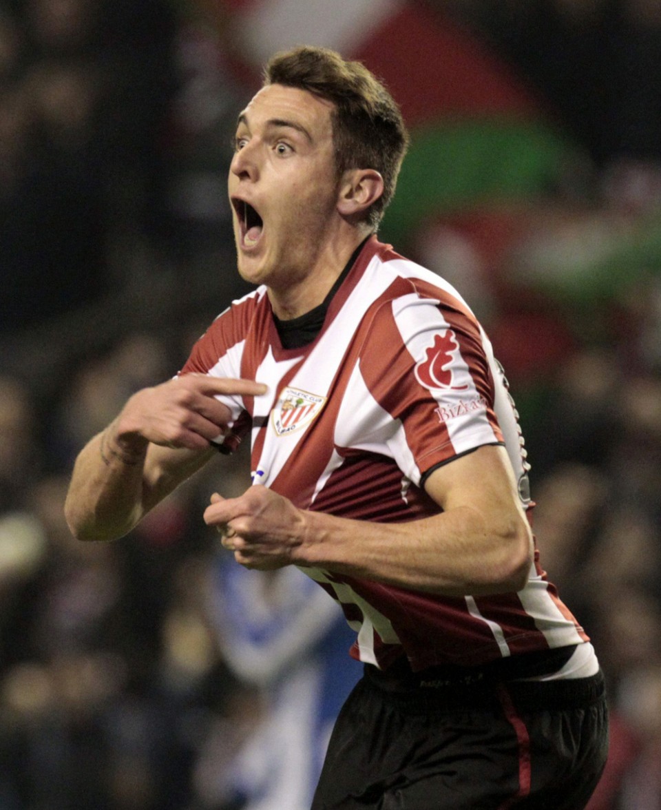 Ibai Gomez, gola ospatzen. Argazkia: EFE.