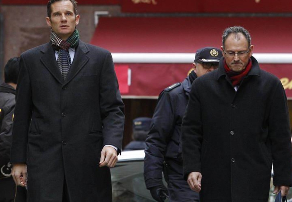 Iñaki Urdangarin eta abokatua. Efe.