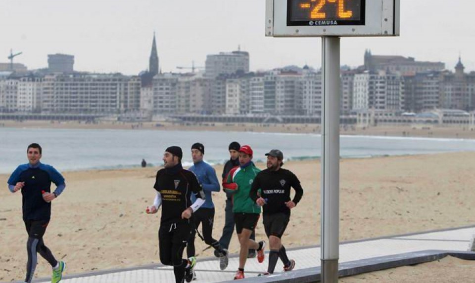 Temperaturas bajas en Donostia.