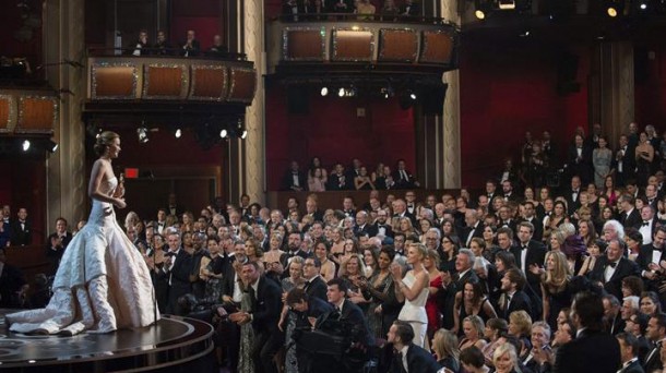 Jennifer Lawrence en la gala de los Óscar de 2013. Foto: EFE