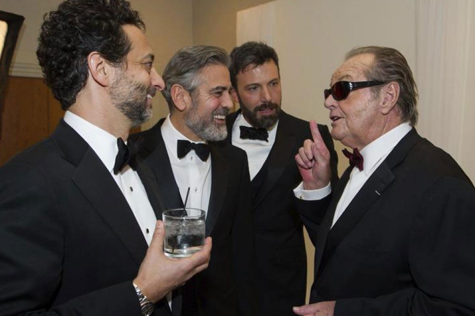 Jack Nicholson, Ben Affleck eta George Clooney. Argazkia: EFE