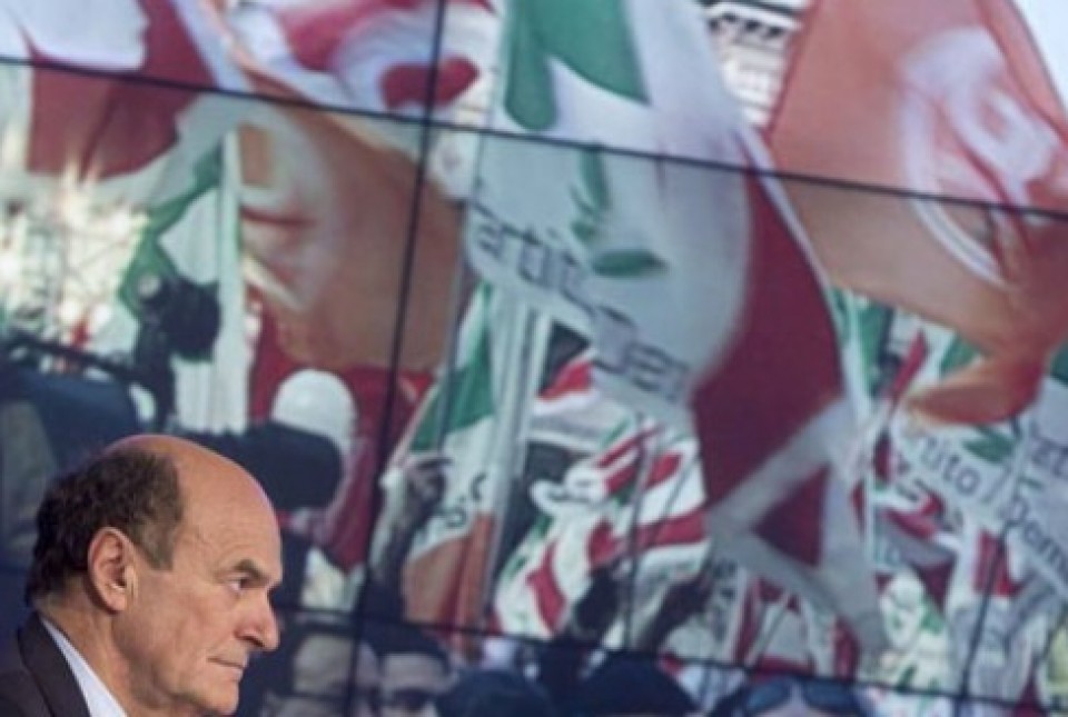 El líder del centro-izquierda, Pierluigi Bersani.