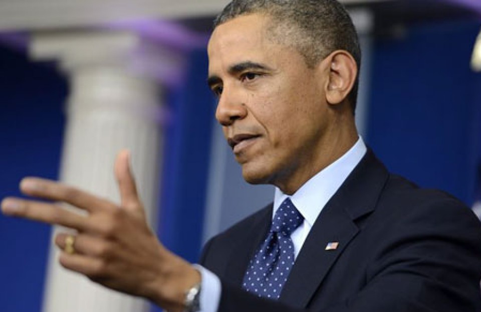 Barack Obama AEBetako presidentea.