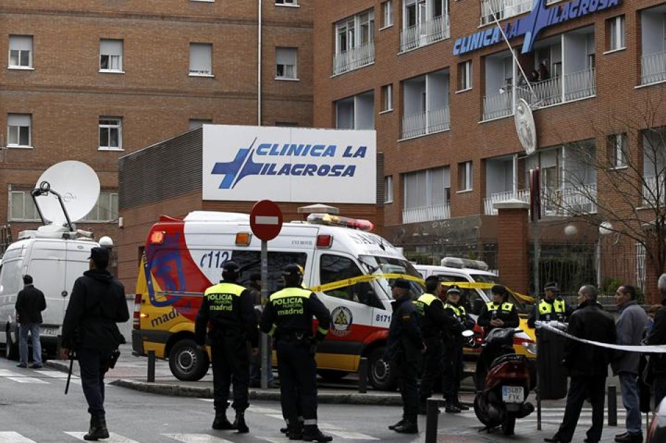 Explosión en la clínica La Milagrosa de Madrid. Foto: EFE