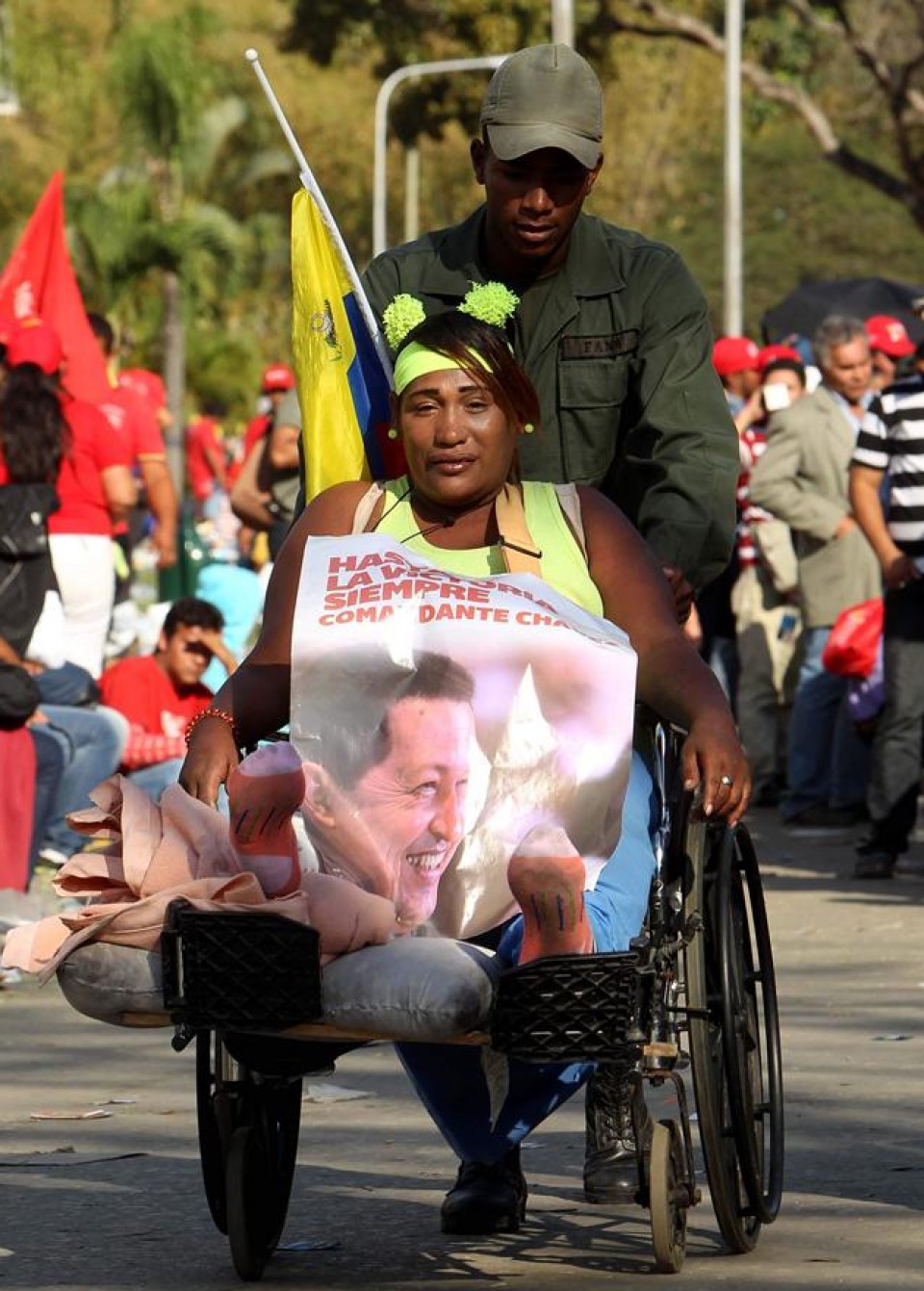 Venezolarrek Hugo Chavez presidente ohia agurtuko dute. Argazkia: EFE