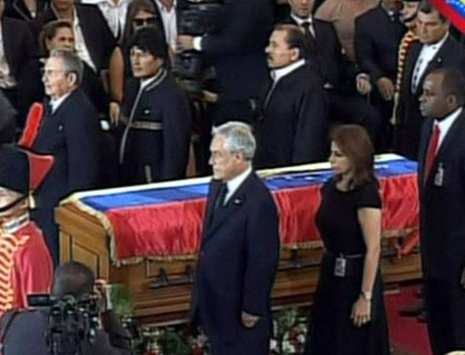 Funeral Chávez_Evo Morales_Castro