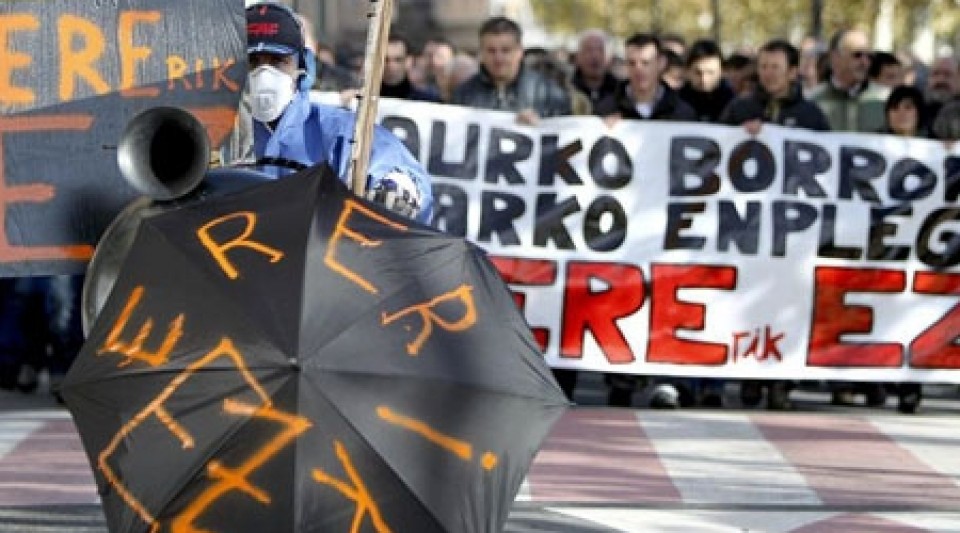 Imagen de archivo de una manifestación contra el cierre de CAF. Foto: EFE