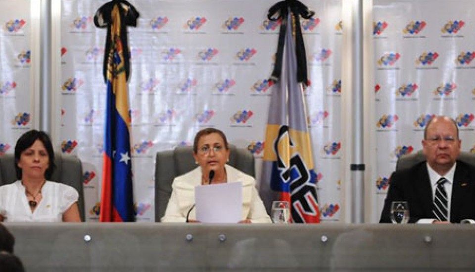 La presidenta del Consejo Nacional Electoral (CNE), Tibisay Lucena. 
