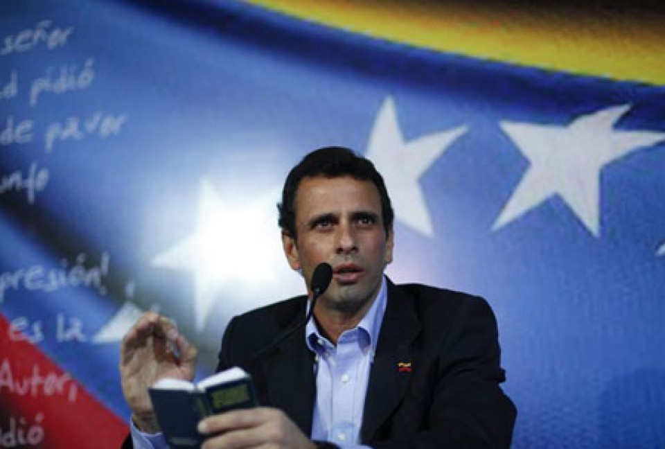 El gobernador del estado de Miranda, Henrique Capriles