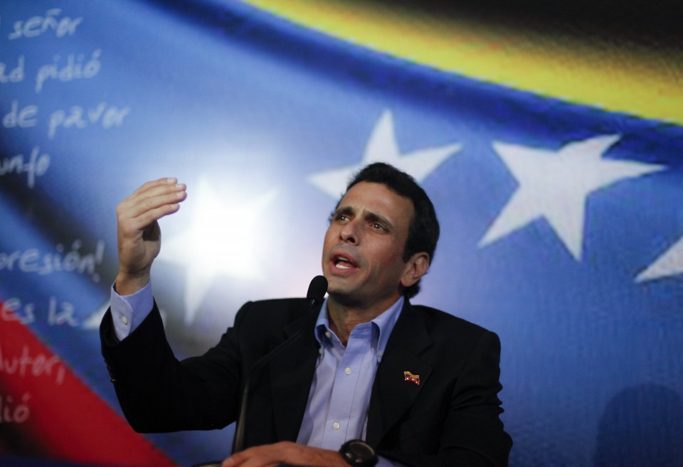 El gobernador del estado de Miranda Henrique Capriles.