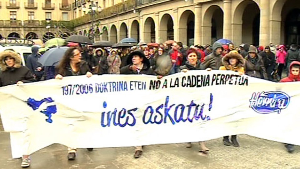 Manifestación para pedir la derogación de la 'doctrina Parot' en Tafalla. 