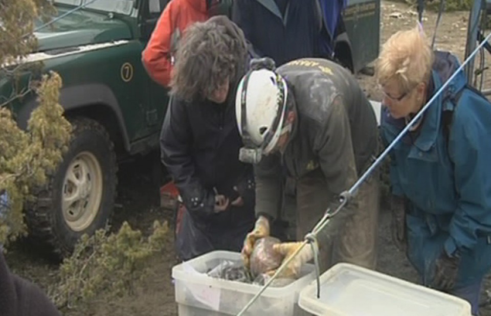 La Sociedad de Ciencias Aranzadi continúa con las excavaciones en Urbasa. Foto: EITB