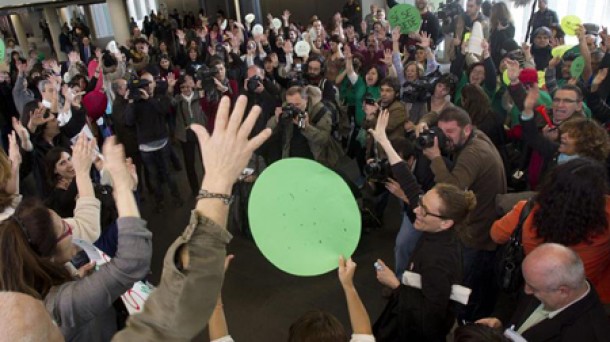 Hipotekek Kaltuen Plataformaren protesta bat. 