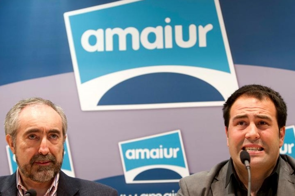 Los diputados de Amaiur Jon Iñarritu y Rafa Larreina. Imagen de archivo: EFE